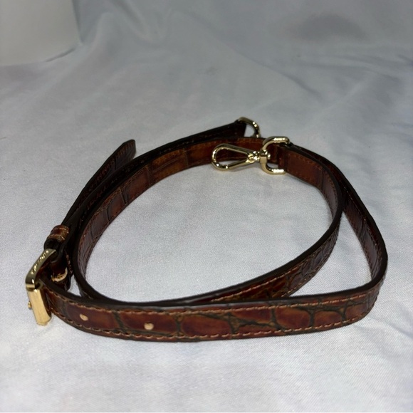 Michael Kors Brown Crocodile Replacement Adjustable Crossbody Strap - Picture 2 of 9